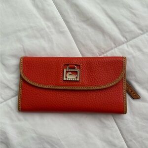 Dooney & Bourke Orange and Brown Wallet